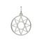 Подвеска Октаграмма - кулон из серебра, вид спереди
