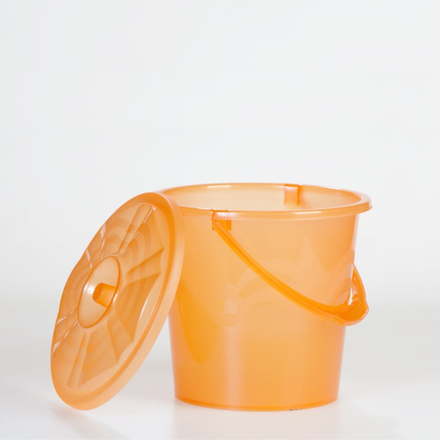 Ведро 20 л. пластик. с крышкой цвет в ассорт.