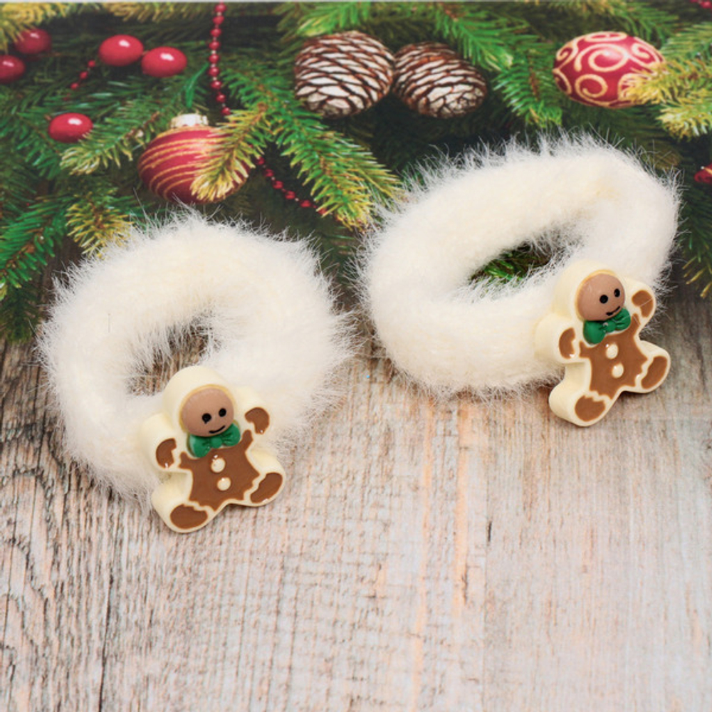 Резинки для волос детские 2шт «КАРОЛИНА - Пряник», цвет как на фото, 4.5*5см