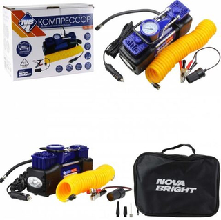Компрессор Nova Bright 12V,АК-75L 2хпоршневой 36451 LEDфонарь, в сумке