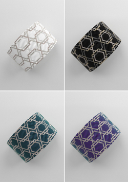 Схема PEYOTE, Схема браслета мозаичное плетение, узор из Miyuki Delica 11/0, файл PDF, №376