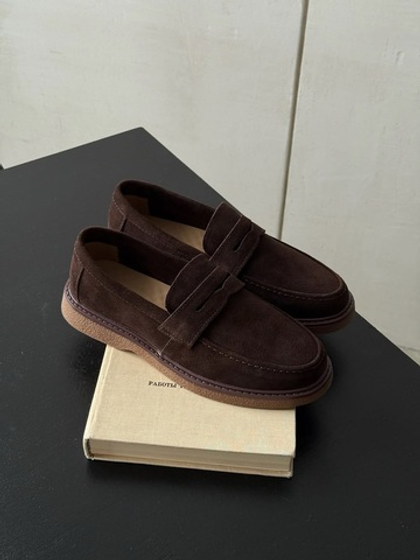 Лоферы из натуральной замши