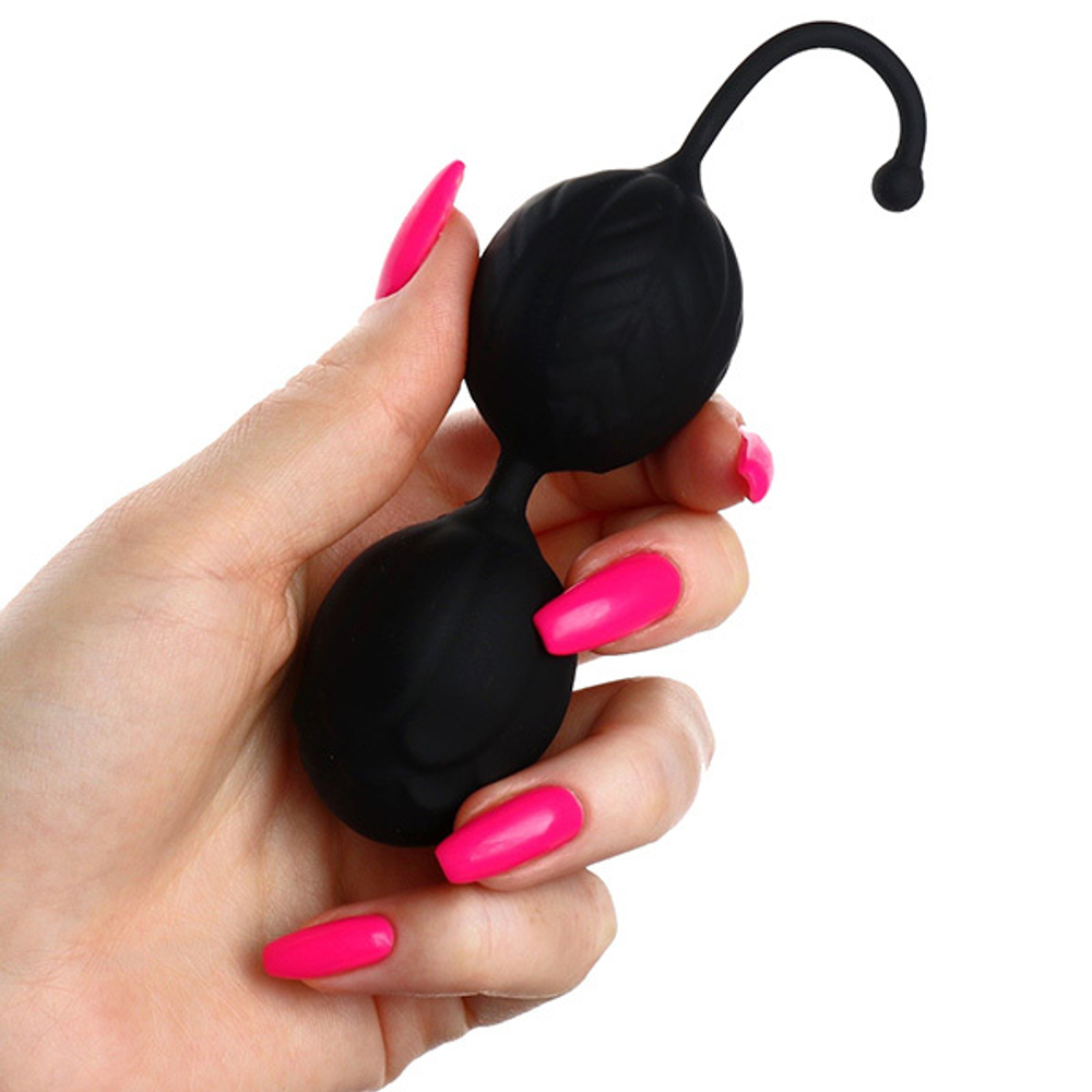 Черные вагинальные шарики 3,2см с мягким хвостиком Сима-Ленд Оки-Чпоки 9916248
