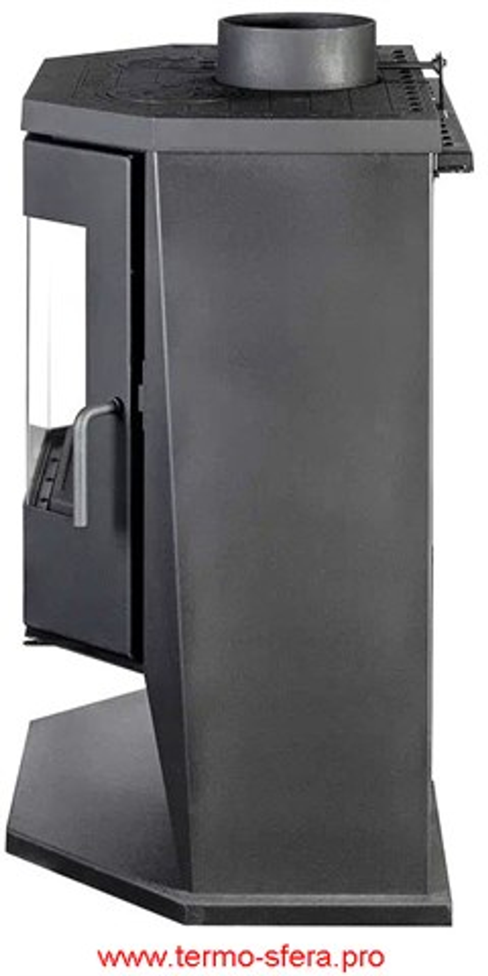 Печь-камин БАВАРИЯ ПАНОРАМА ПРИЗМА с плитой