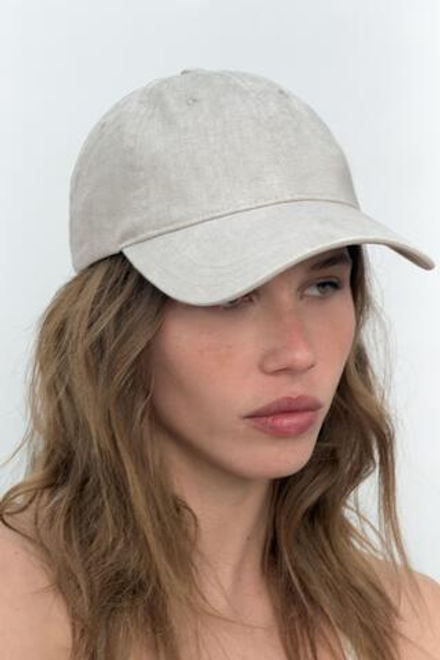 ZARA ОДНОТОННАЯ КЕПКА ИЗ САРЖИ, СВЕТЛО-СЕРЫЙ