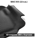 Передние автомобильные коврики ЭВА с бортами для BAIC X55 (22-н.в.)