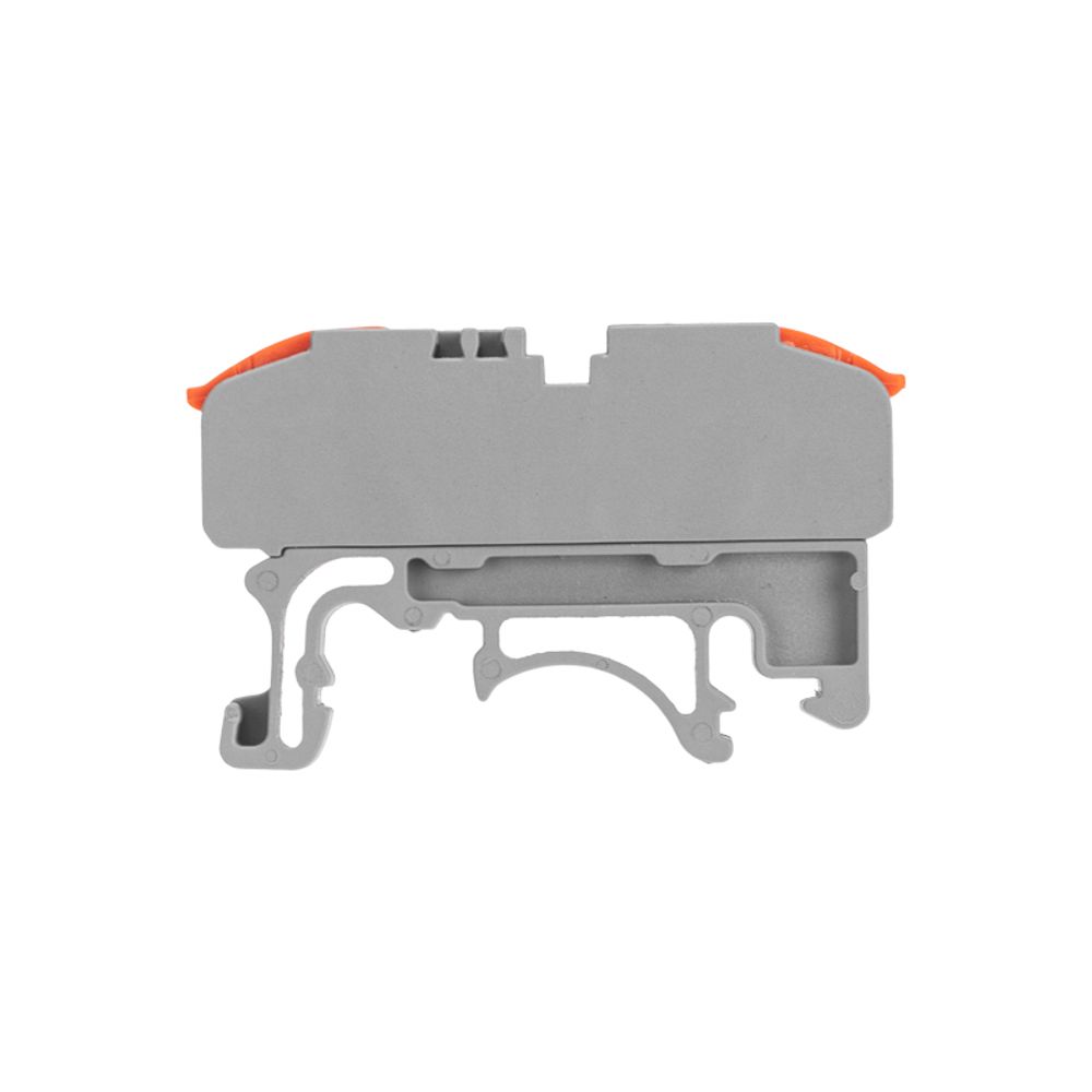 Клемма СМК 222-421D проходная 1-полюсная, с креплением на DIN-рейку (0,08-4 мм²), серая (5 шт./уп.)