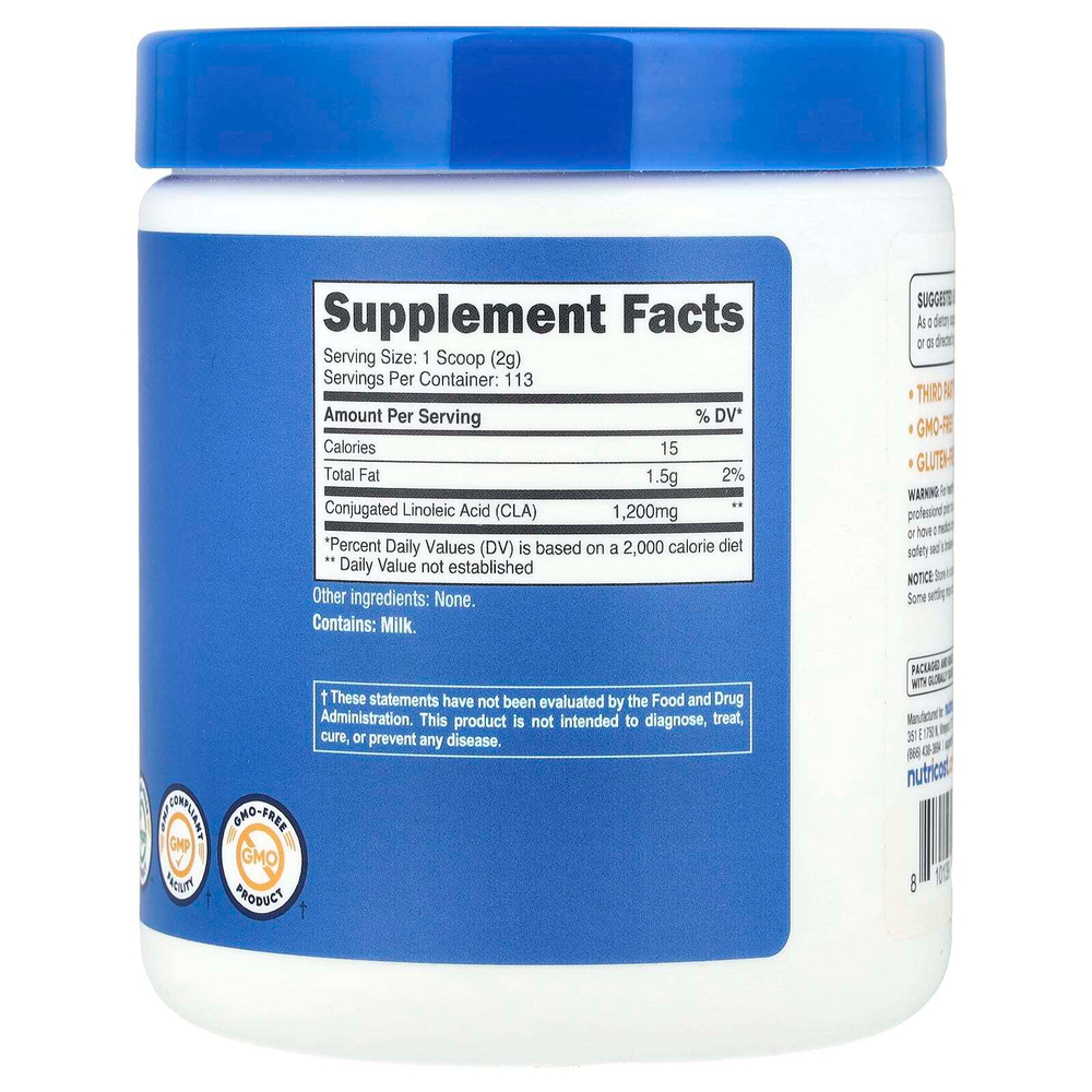 Nutricost, CLA, без добавок, 227 г (8,1 унции)