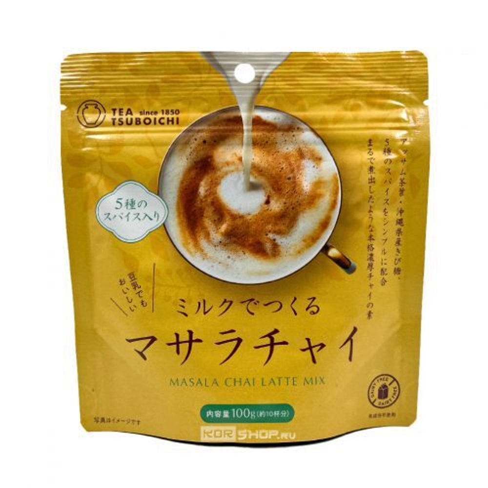 Напиток растворимый Tsuboichi "Masala Tea latte Mix" для приготовления масала -латте, 100 гр