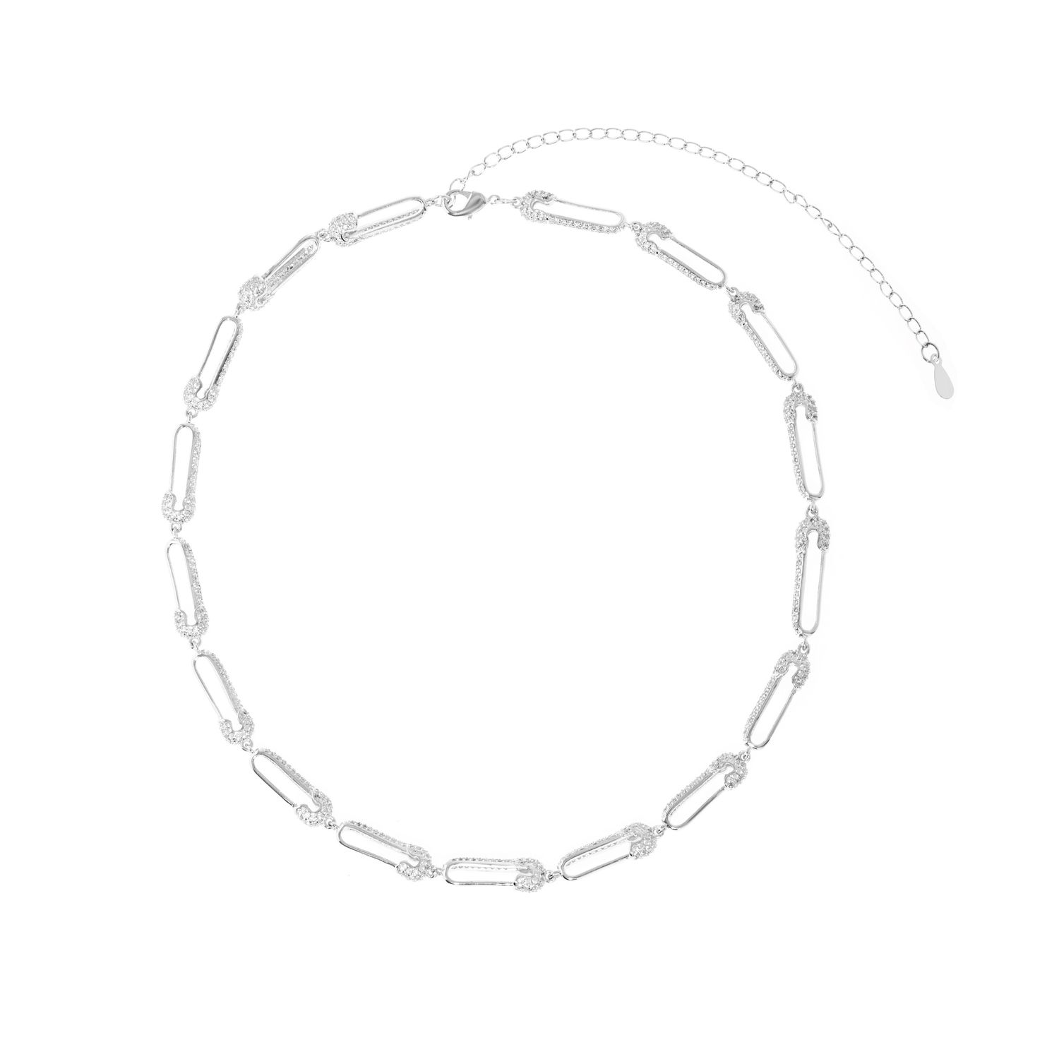 Колье Crystal Pin Necklace – Silver