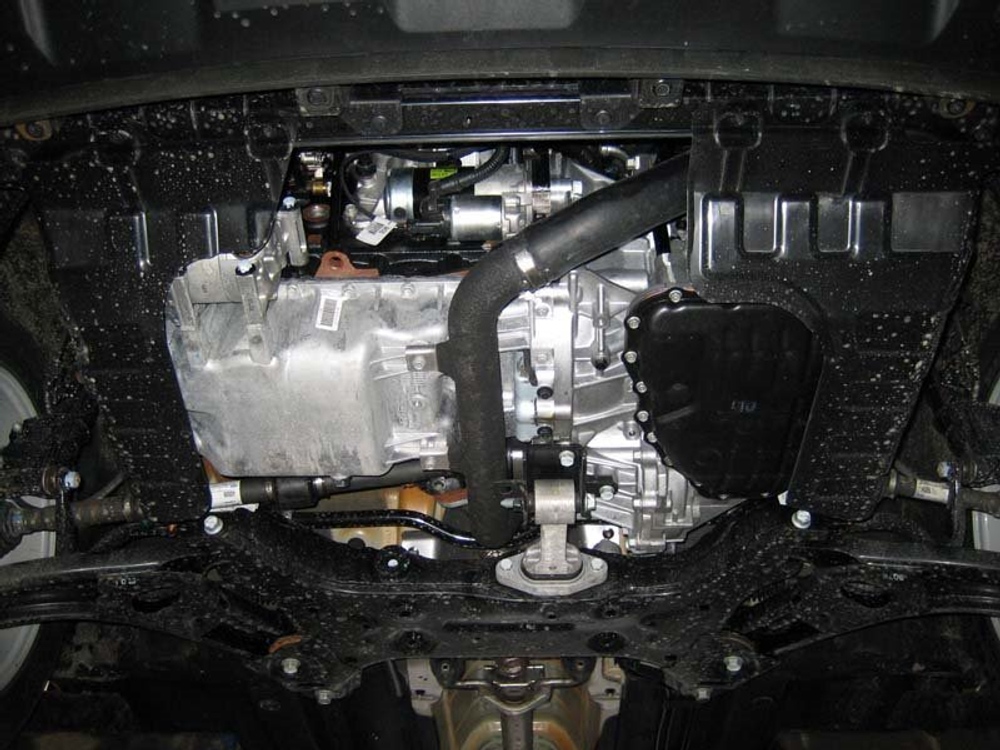 Защита картера и КПП (сталь 2 мм) для Kia Soul 2008-2014 (V - все) Alfeco.ALF1110st