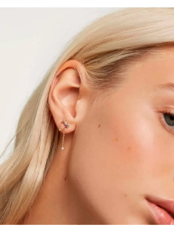 Серьги Mana серебро 925 пробы покрытое золотом