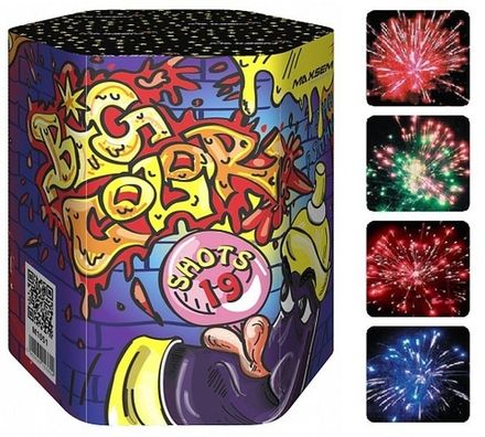 Батарея салютов "Big Color" M1051 19 залпов * 1"  (1/12)