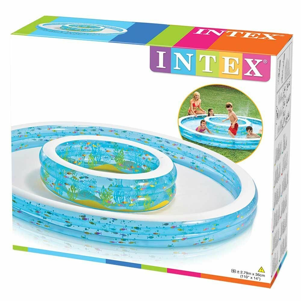 Бассейн надувной детский от 3х лет "Колодец желаний" Intex 57143 279х36 см, 730/280 л