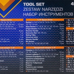 Набор инструментов 108пр, 1/4'', 1/2''( 6гр.) MEGATOOLS MT-41082-5