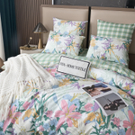 Комплект постельного белья Делюкс Сатин 100% хлопок на резинке LR602