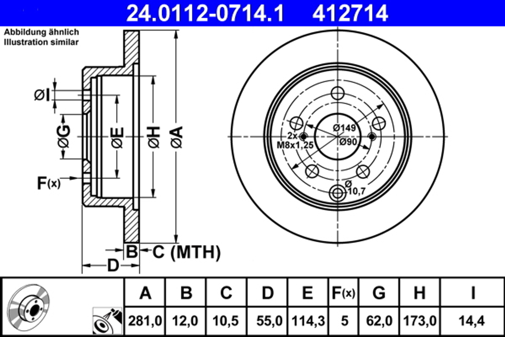 ATE - 24011207141-ATE - Brake Disc