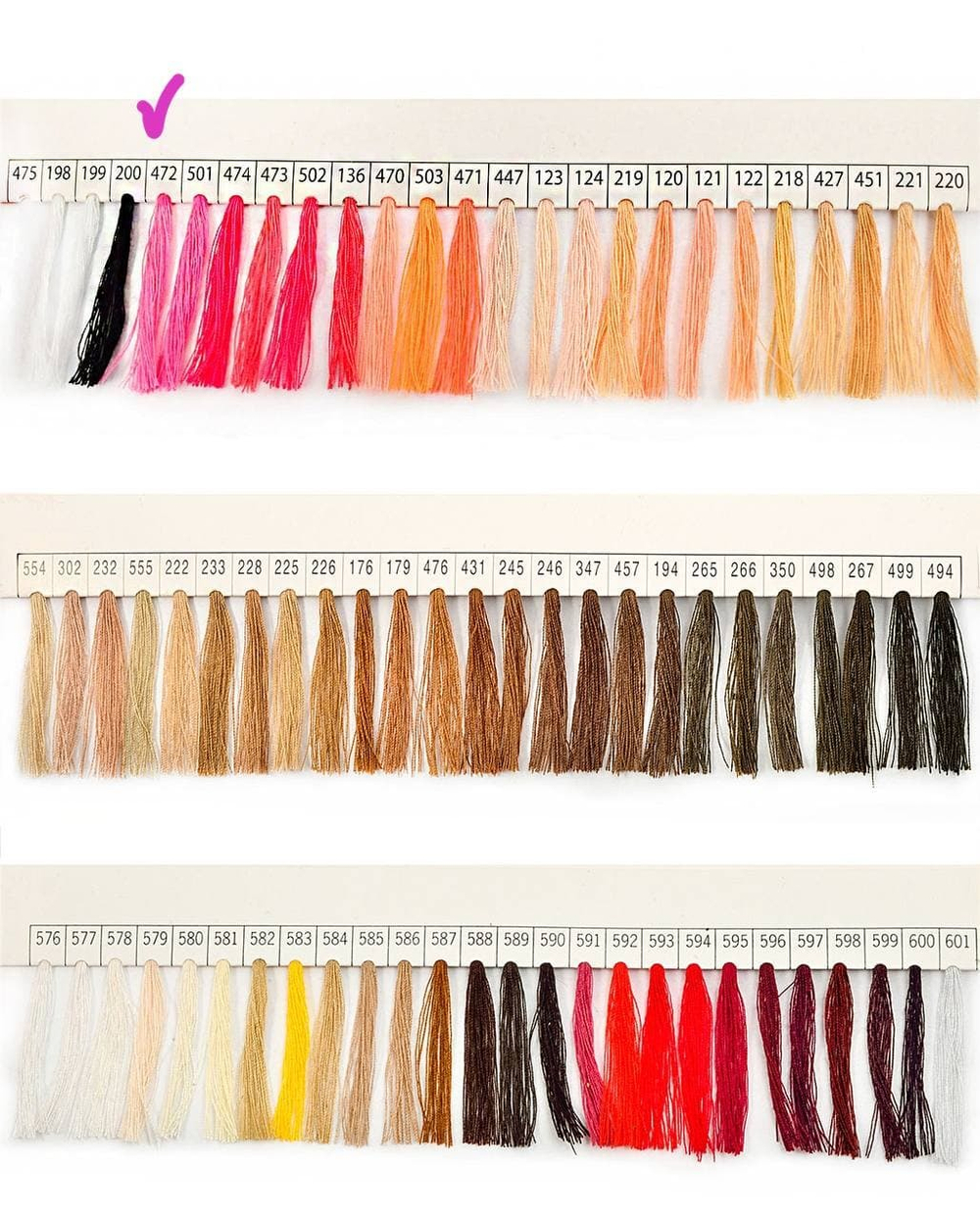 Нитки Dor Tak ярко-розовые цв.472