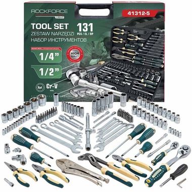 Набор инструментов 131пр. 1/4'', 1/2''(6гр.) RockFORCE LIGHT RF LIGHT-41312-5