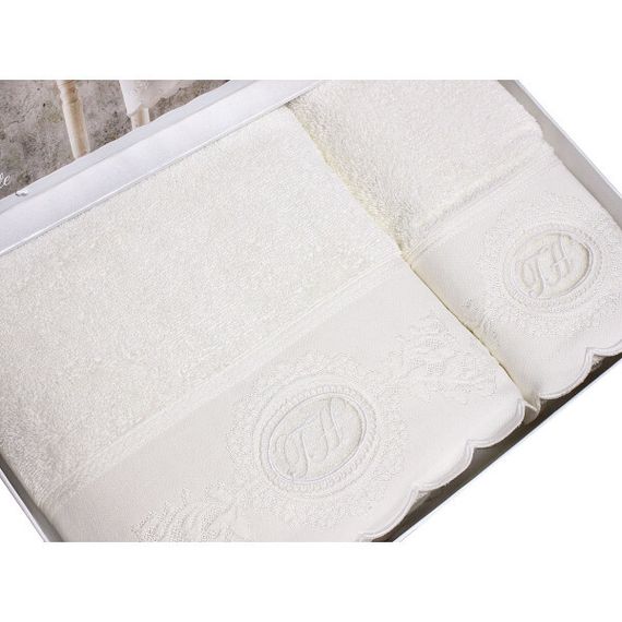 Набор полотенец ANTOINETTE крем 2 пр. TIVOLYO HOME