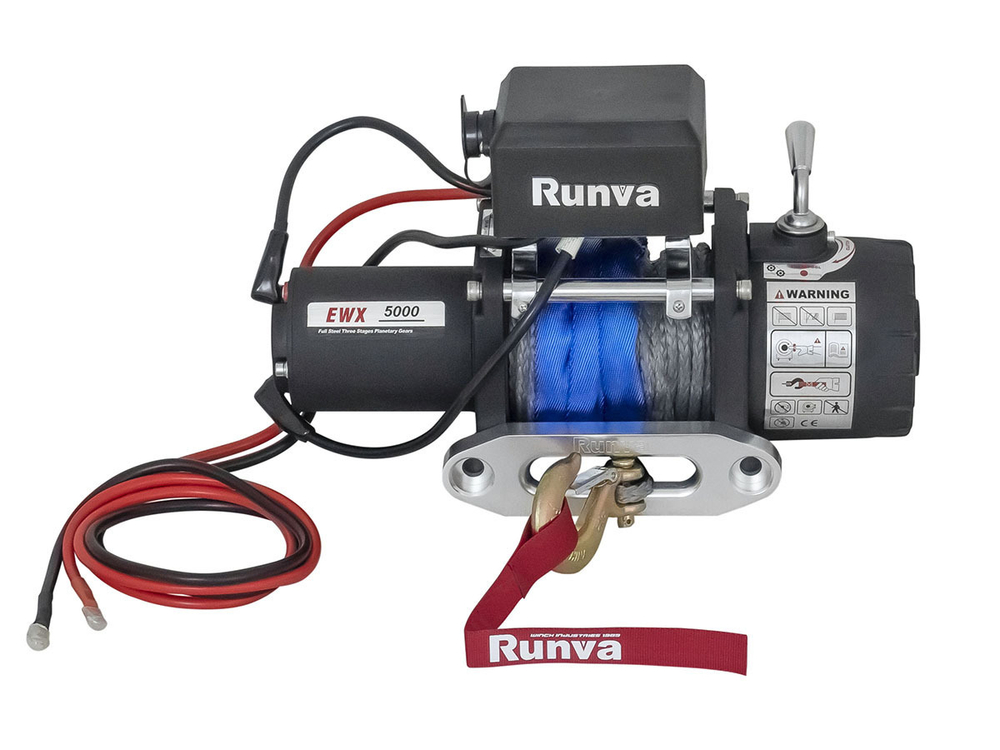 Лебёдка автомобильная электрическая 12V Runva EWX5000SR 2268 кг (синтетический трос)