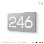 Номер на дверь 246, табличка на дверь для офиса, квартиры, кабинета, аудитории, склада, голубой 120х70 мм, Айдентика Технолоджи