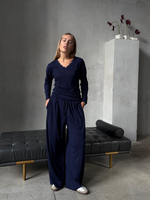 Трикотажный костюм Spring синий