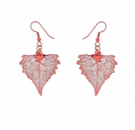 Серьги листья Ester Bijoux Тополь LF34C-RG BR