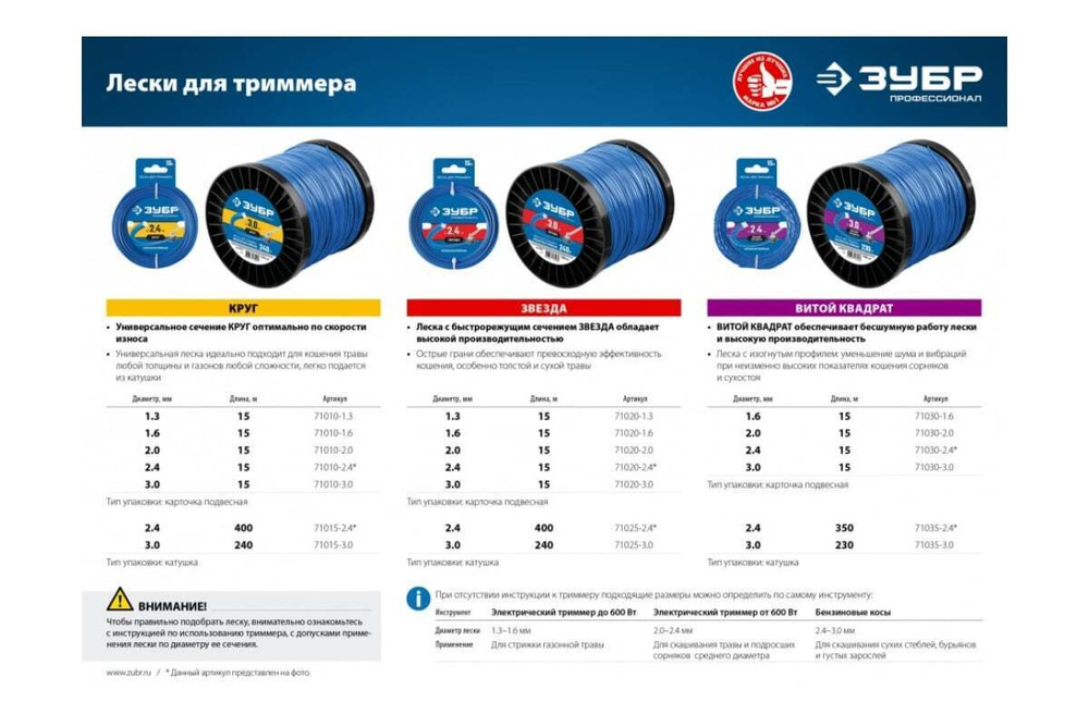 Леска для триммера ЗВЕЗДА 3.0 мм 15 м ЗУБР Профессионал 71020-3.0