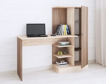 Стол письменный КВАРТЕТ-6 ясень шимо / дуб сонома