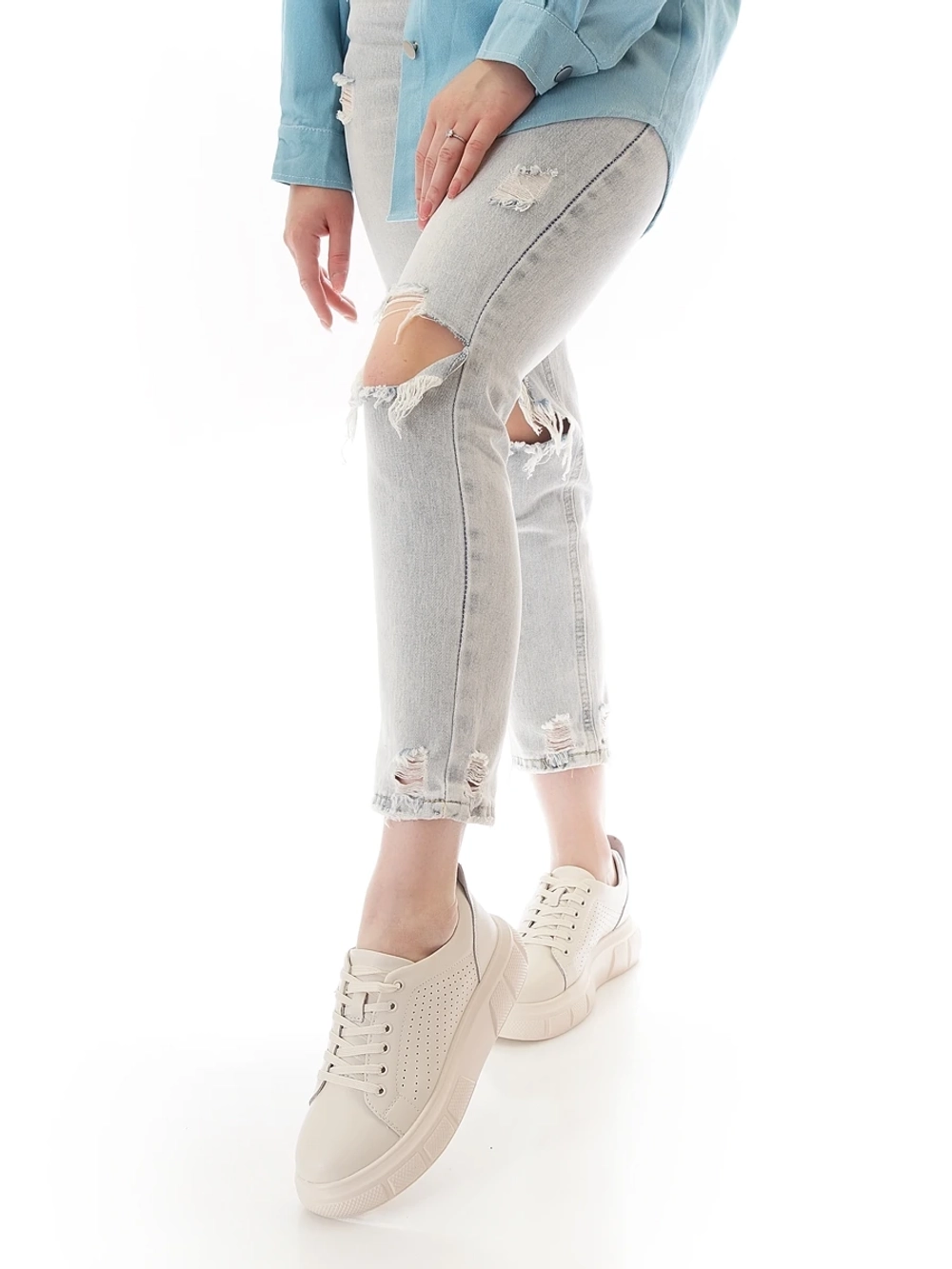 Кроссовки женские летние натуральная кожа