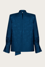 Блуза из жаккардового шелка с принтом