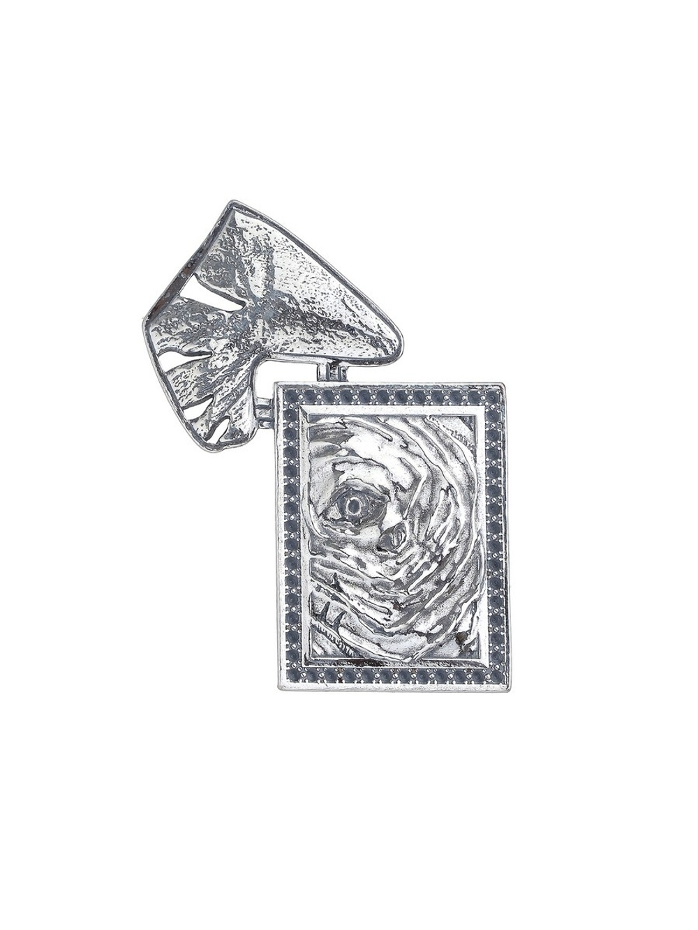 "Гуандо" брошь в серебряном покрытии из коллекции "Elephants" от Jenavi с замком булавка