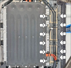Защита топливных трубок, силовых проводов (сбоку АКБ). 4 мм, Алюминий для Li Auto L6 2024-н.в., Motodor.349903