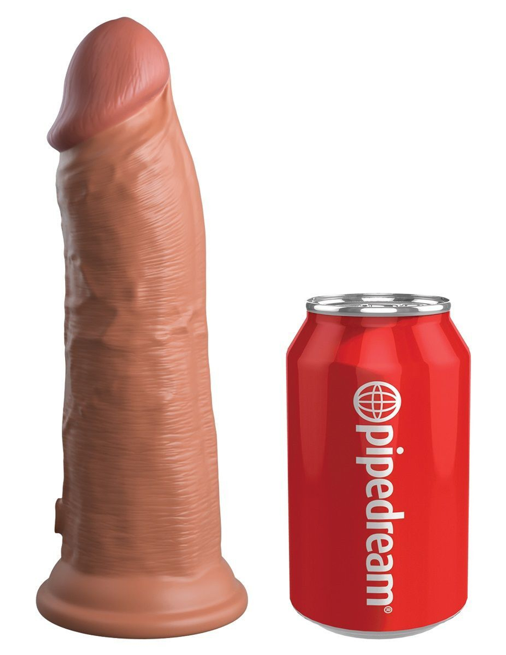 Кофейный фаллоимитатор 8" Silicone Dual Density Cock - 22,8 см.