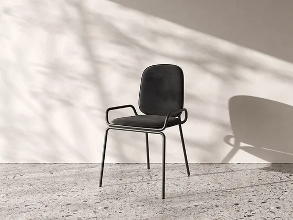 Стул Ror, Double Frame, черный велюр