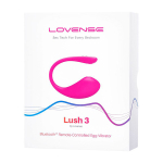 Розовое силиконовое виброяйцо 18см с управлением через приложение Lovense Lush 3 Smart Vibrating Egg Pink LE-10