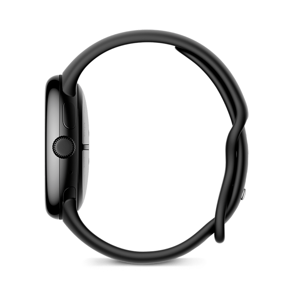 Умные часы Google Pixel Watch 3 Wi-Fi, 45mm, Matte Black/Obsidian Band (Корпус матовый черный,ремешок цвета черный обсидиан)