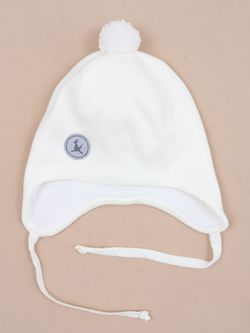 Шапка весенняя/осенняя вязаная (Молоко) БОН-БОН