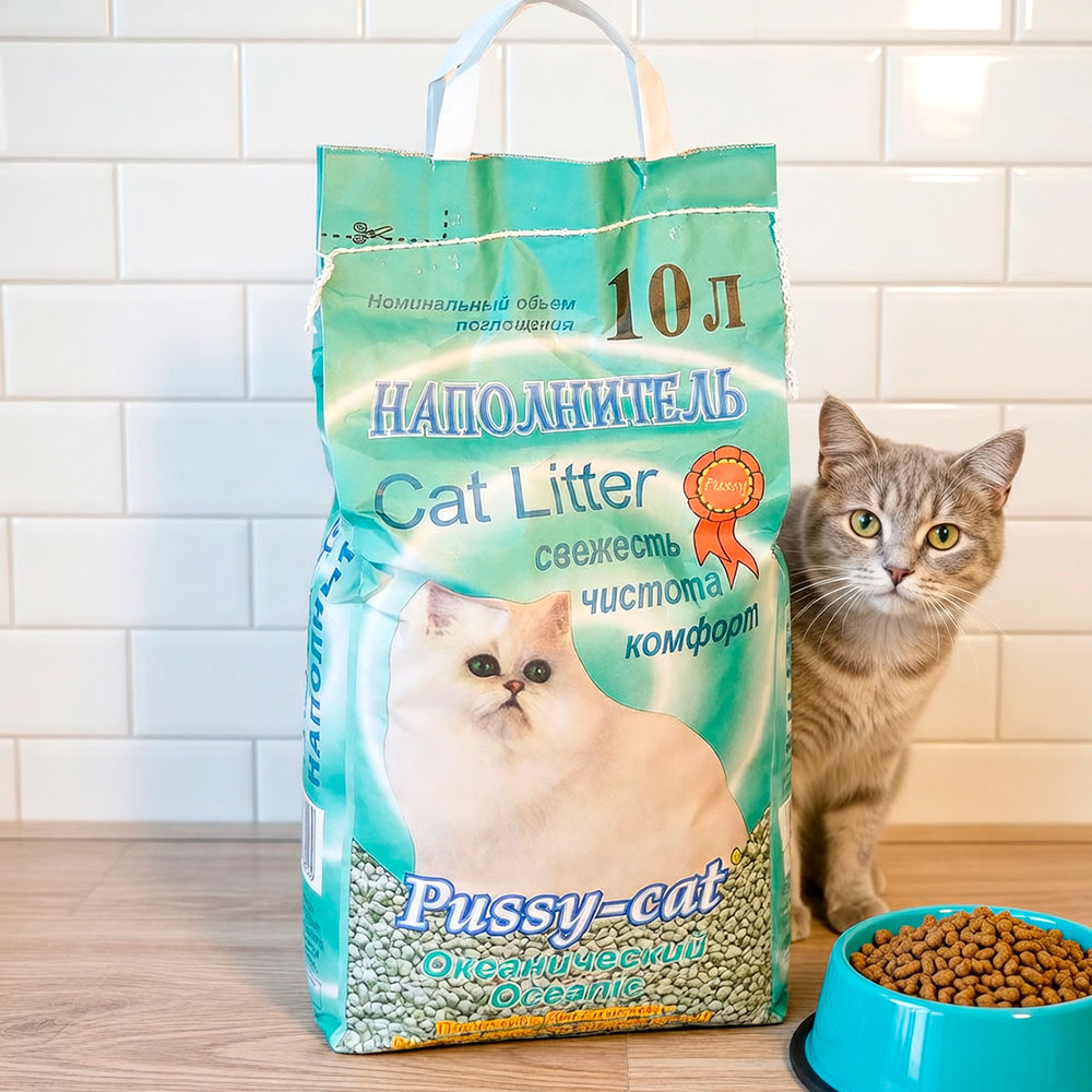 Наполнитель Pussy-cat океанический 10л