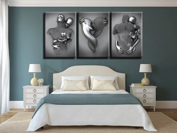 Модульная картина "Металлическая любовь"