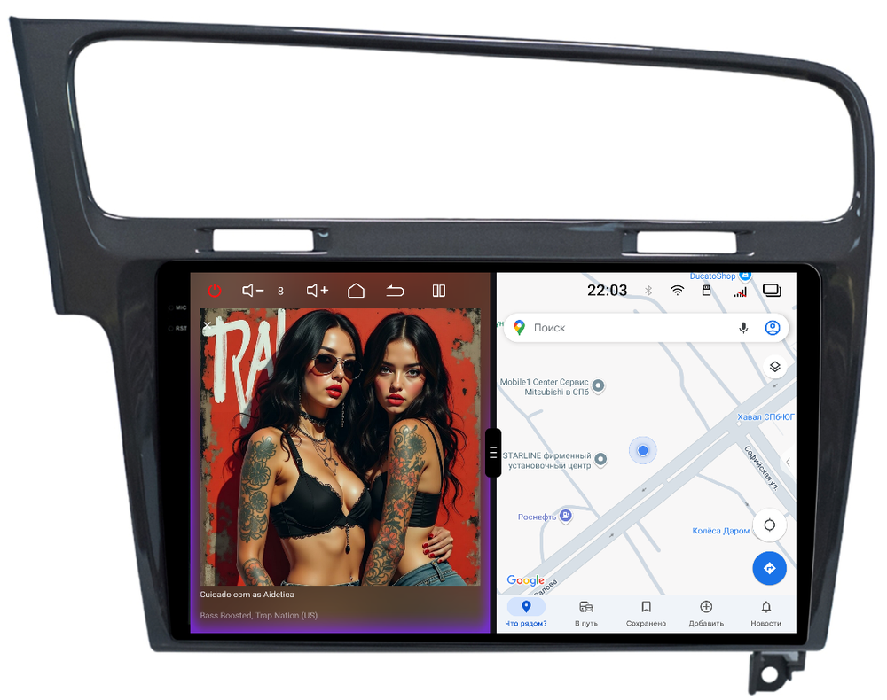 Магнитола для Volkswagen Golf 7 2012-2020 - Redpower 85006B PRO/PROmax ТОП звук, 2K QLED, Android 14, CarPlay, 4G SIM-слот