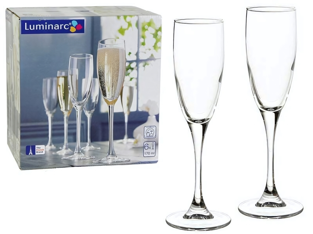 SIGNATURE набор фужеров для шампанского 6шт 170мл