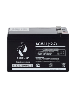 Аккумулятор РУБИН 12V 7Ah AGM