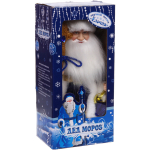 Дед Мороз музыкальный «Величестенный посох» в синей шубке 30 см