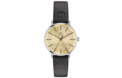 Adidas Originals Wrist Watch Quartz Movement Leather Strap Gold Dial Men"s Watches 50m Water Resistant