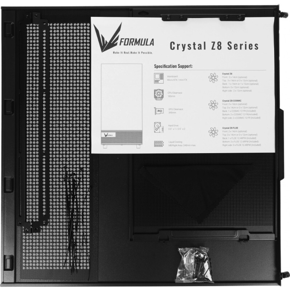 Корпус Formula V Line Crystal Z8 Black, ATX, без БП