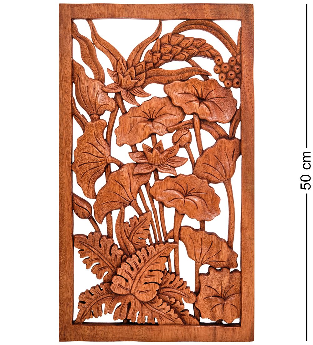 Decor and Gift 17-130 Панно резное «Цветы» (суар, о.Бали)