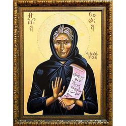 София Хотокуриду  преподобная. Икона на холсте.