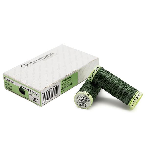 Нитки отделочные Gutermann Top Stitch 30 (30 метров), 5 кат. | 561 серо-зеленый
